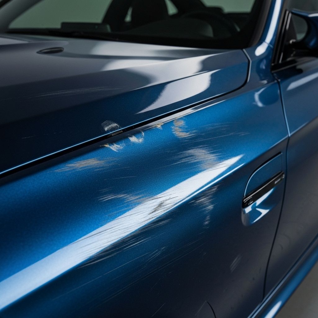 BMW M3 with swirl marks and scratches